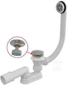Syfon wannowy CLIK/CLAK, metal A505CKM-100