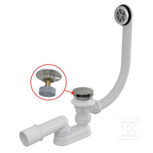 Syfon wannowy CLIK/CLAK, metal A505CKM-120