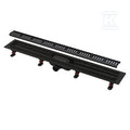 Odpływ podłogowy Simple z obramowaniem do rusztu perforowanego, czarny-mat APZ10BLACK-750M