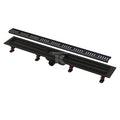 Odpływ podłogowy Simple z obramowaniem do rusztu perforowanego, czarny-mat APZ10BLACK-950M