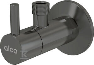 Zawór kątowy z filtrem 1/2"×3/8", GUN METAL-połysk ARV001-GM-P