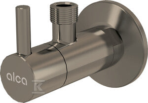 Zawór kątowy z filtrem 1/2"×3/8", NICKEL-mat szczotkowany ARV001-N-B