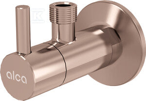 Zawór kątowy z filtrem 1/2"×3/8", RED GOLD-połysk ARV001-RG-P
