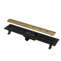 Odpływ podłogowy Simple z obramowaniem do rusztu perforowanego, mosiądz APZ10BLACK-550BRASS