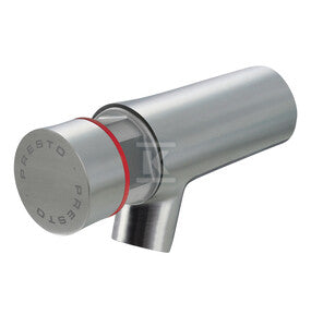 Zawór umywalkowy ścienny, woda ciepła, 7sek, PRESTO NEO 65 INOX