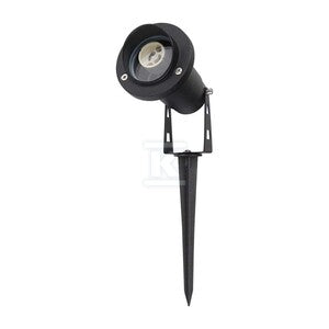Oprawa gruntowa ogrodowa wbijana aluminium GU10 czarna z daszkiem IP65 V-TAC VT-1126 3 lata gwarancji