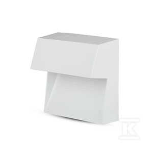 Oprawa ścienna elewacyjna 3W LED V-TAC biała kwadrat 230V IP65 VT-1172-W-N 3000K 300lm