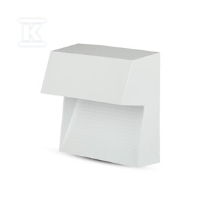 Oprawa ścienna elewacyjna 3W LED V-TAC biała kwadrat 230V IP65 VT-1172-W-N 4000K 300lm