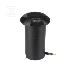Oprawa gruntowa ogrodowa najazdowa V-TAC 1W LED czarna 4-stronna IP67 VT-1171 3000K 50lm