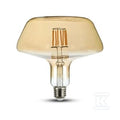 Żarówka LED V-TAC 8W filament E27 T180 bursztynowa 175x150mm VT-2308-N 2200K 620lm