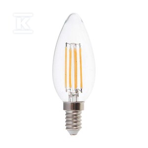 Żarówka LED V-TAC 6W filament E14 świeczka VT-2327 3000K 800lm