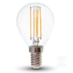 Żarówka LED V-TAC 4W filament E14 P45 kulka VT-1996 3000K 400lm