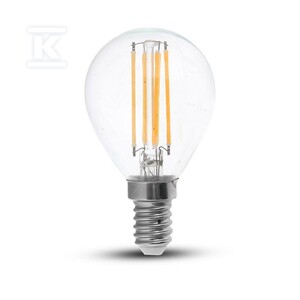Żarówka LED V-TAC 4W filament E14 P45 kulka VT-1996 4000K 400lm
