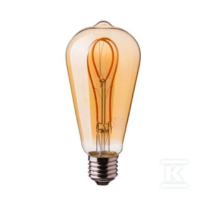 Żarówka LED V-TAC 4,8W E27 filament złota vintage ST64 64x143mm VT-2066-N 1800K 300lm