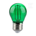 Żarówka LED V-TAC 2W filament E27 kulka G45 kolor VT-2132 Kolor Zielony 60lm