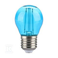 Żarówka LED V-TAC 2W filament E27 kulka G45 kolor VT-2132 Kolor Niebieski 60lm