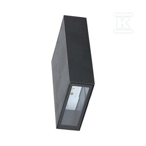 Oprawa kinkiet ścienny góra dół V-TAC 4W LED czarna IP65 VT-844-B-N 3000K 400lm
