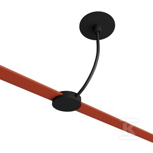 Mocowanie natynkowe z przewodem i rozetą 65x1500mm szynosystem taśmowy 48V V-TAC czarne 3 lata gwarancji