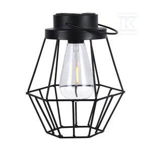 Przenośna lampa solarna V-TAC LED IP44 czarna 18x21cm VT-7995 2700K 8lm