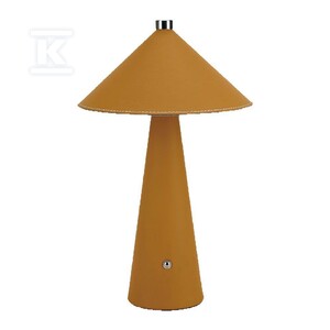 Lampka biurkowa nocna V-TAC 3W LED 33cm CCT ładowanie USB-C ściemnianie żółta skóra VT-10117-Y 3000K-6000K 240lm