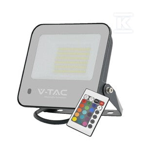 Naświetlacz LED V-TAC 50W czarny IP65 pilot VT-44053 RGB+6500K 4000lm