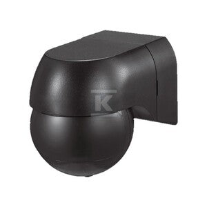 Czujnik ruchu ścienny 180st ruchoma główka czarny full black V-TAC VT-8028