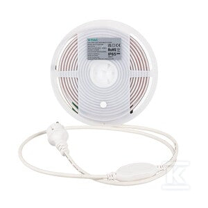 Taśma LED 230V V-TAC bezpunktowa COB 286LED/m 12,5W/m rolka 5mb VT-2025 286-5M 3000K 1100lm