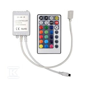 Sterownik taśm V-TAC LED RGBW CCT 12V/24V podczerwień 28 przycisków VT-2428