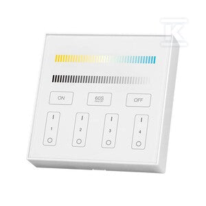 Pilot panel ścienny szklany kontroler V-TAC jednokolorowy CCT 4-strefy VT-2439