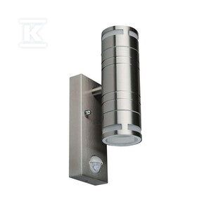 Kinkiet ogrodowy V-TAC GU10 czujnik ruchu IP44 stal kwasówka VT-7632S 3 lata gwarancji