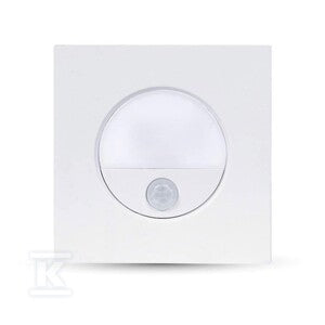 Oprawa schodowa 3W LED V-TAC biała czujnik ruchu 230V VT-8035 4000K 100lm