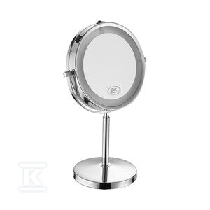 Lustro przenośne V-TAC 3W LED łazienka makijaż 4xAAA fi.17CM chrom VT-7572 6400K 30lm