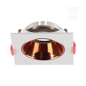 Oczko V-TAC GU10 wpuszczane kwadrat białe/miedziane VT-932 3 lata gwarancji
