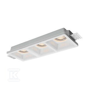 Oprawa gipsowa V-TAC 3xGU10 sufitowa biała 280x100 VT-11003 3 lata gwarancji