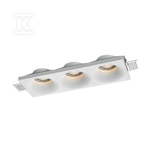 Oprawa gipsowa V-TAC 3xGU10 sufitowa biała 280x100 VT-11023 3 lata gwarancji