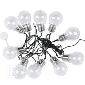 Girlanda ogrodowa solarna LED V-TAC 5 metrów 10 żarówek filament VT-71010 3000K 100lm