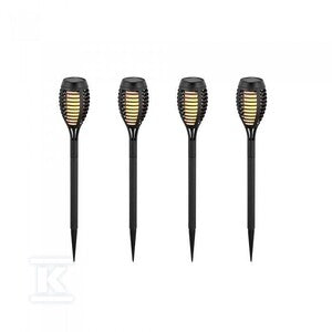 Lampa solarna zestaw 4szt V-TAC wbijana 1W LED 50cm 6 godzin (opak. 4szt) VT-724 2200K