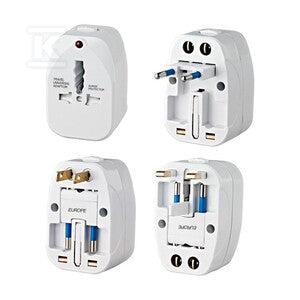 Uniwersalny adapter podróżny z zabezpieczeniem V-TAC