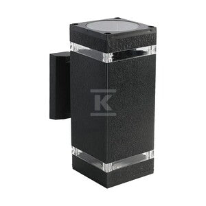 Kinkiet ogrodowy V-TAC czarny IP44 2xE27 kwadrat góra dół VT-968