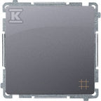 Simon Basic Łącznik krzyżowy (moduł) 10AX, 250V~, zaciski śrubowe, srebrny mat