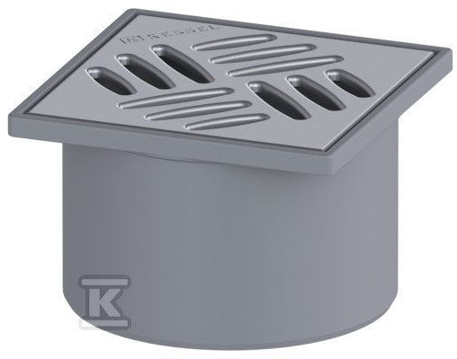 Nasada z ABS, z kratką 120x120 ze stali nierdzewnej V2A, system 125