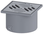 Nasada z ABS, z kratką 120x120 ze stali nierdzewnej V2A, system 125