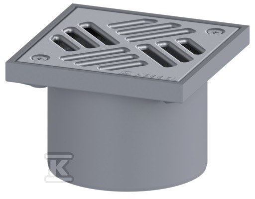 Nasada z kratką ze stali nierdzewnej 150x150, przykręcana, system 125