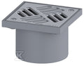 Nasada z kratką ze stali nierdzewnej 150x150, przykręcana, system 125