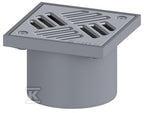 Nasada z kratką ze stali nierdzewnej 150x150, przykręcana, system 125