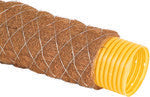 Rura drenarska PVC DN/OD 80x72, zwój 50m, SN4, z filtrem z włókna kokosowego, typ TP (w pełni sącząca, otwory perforacyjne na całym obwodzie), falista, kolor żółty