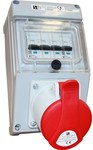 ZESTAW INSTALACYJNY IP44 Z WYŁ.32 A 3P+N+PE,DWA GN.BOCZNE,M32 ZI35\R442