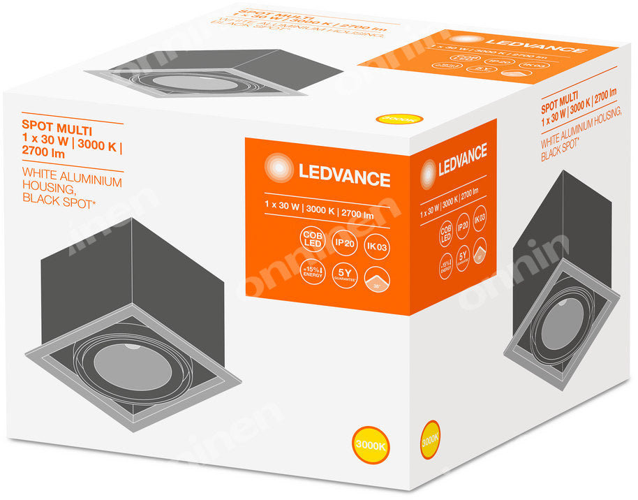 Reflektor Obrotowy Multi 1X30W/3000K Fl Wt/Bk Ledv