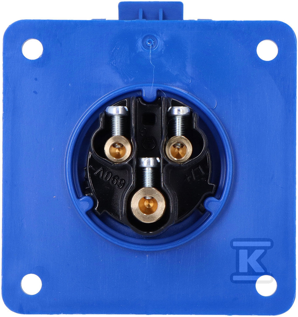 Gniazdo tablicowe proste 16A 2P+Z 230V 75x75mm IP44/54
