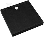 Brodzik akrylowy 3.4832/C/ST zintegrowany z podbudowa stabilizująca Stabilsound Plus oraz przeciągniętym panelem Black Stone 100x100x12 cm "Competia New", kwadratowy z syfonem z chromowanym grzybkiem